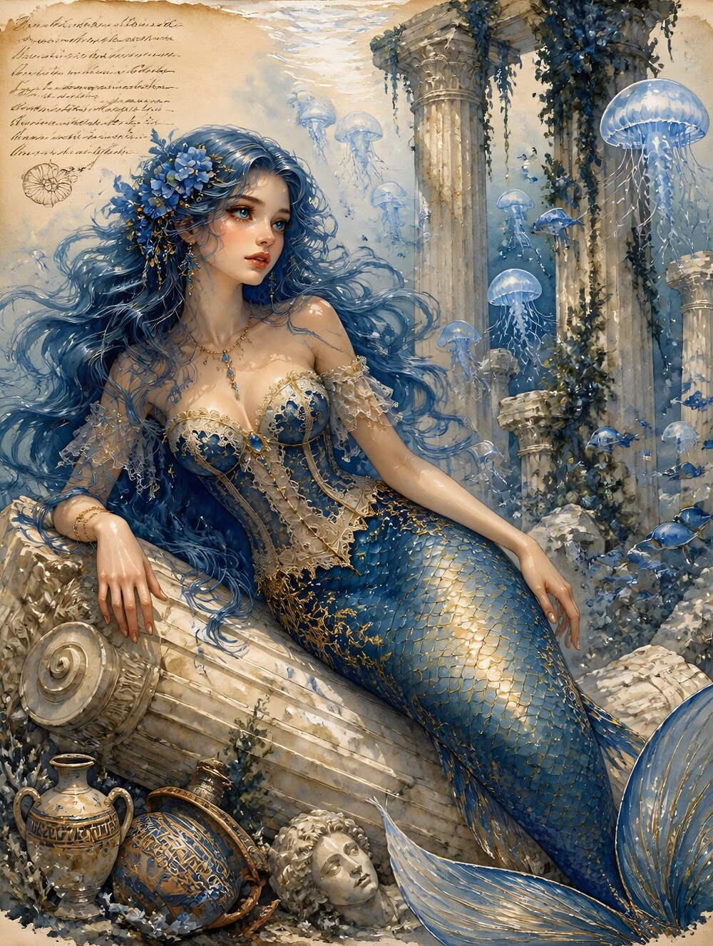 Beautiful Mermaid Print
